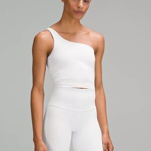 Lululemon Ribbed Nulu Asymmetrical Yoga Tank Size 10 White